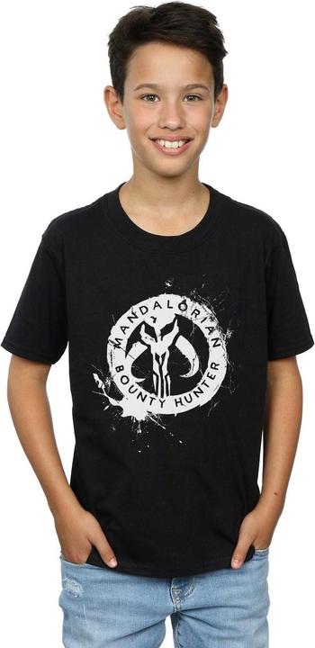Image du produit Star Wars - T-shirt THE MANDALORIAN BOUNTY HUNTER SPLATTER SKULL - Garçon (152, 158)