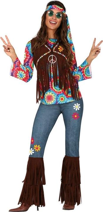 Produktbild Fiestas Guirca 70er Jahre Hippie Damenkostüm Cloe (L)