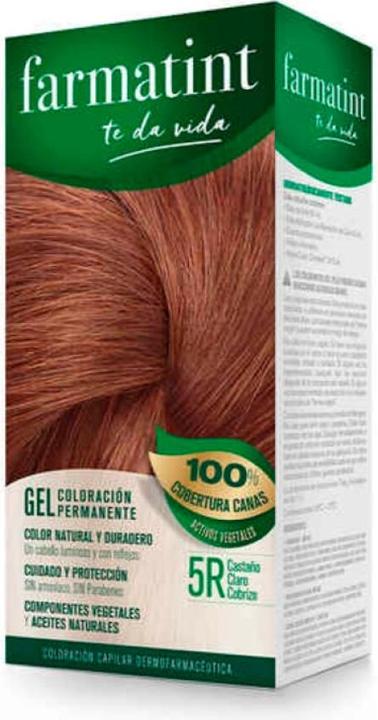 Actual product image Farmatint gel coloración permanente #5r-castaño claro cobriz (5r)