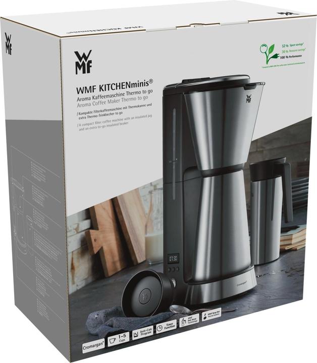 Produktbild WMF Kleine Filterkaffeemaschine Thermoskanne Thermobecher Timer Küchenminis 870W