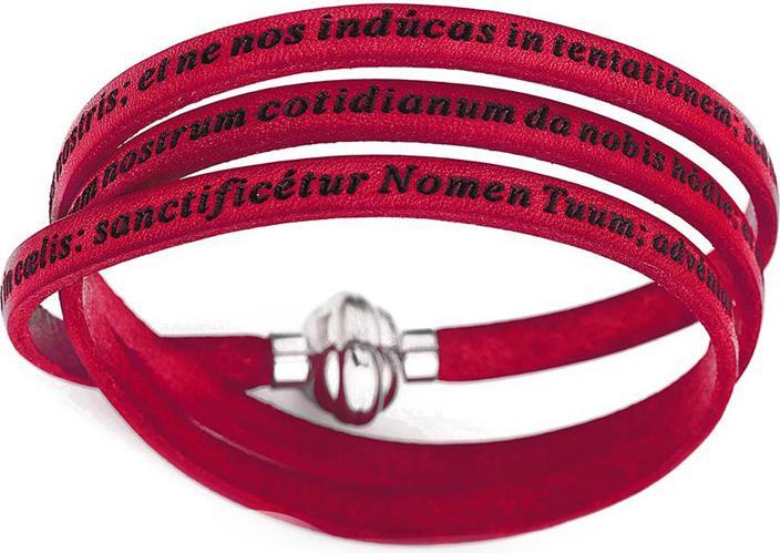 Produktbild Amen Our Father Prayer Latin Armband (57 cm, Leder, Edelstahl)