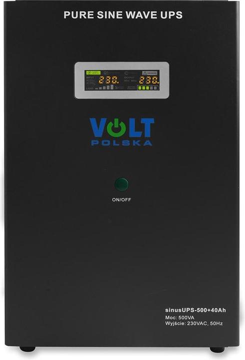 Actual product image Volt Polska SINUS UPS 500 + BATTERY 40AH (300/500W) EMERGENCY POWER SUPPLY (300 W)