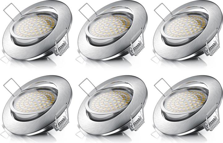 Immagine prodotto Brandson Faretto da soffitto a LED, faretto da incasso dimmerabile e orientabile, luce da incasso, faretto (320 lm)