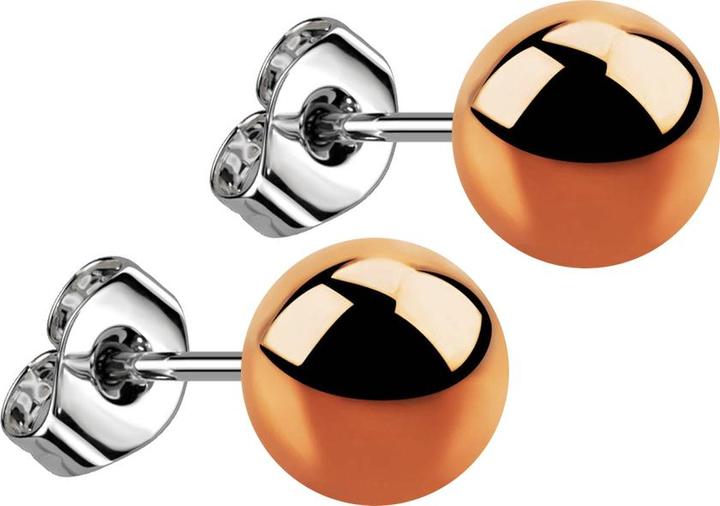 Produktbild Star Piercing Ohrstecker mit Kugel rosegold (ohne Messing, Chirurgenstahl 316L)