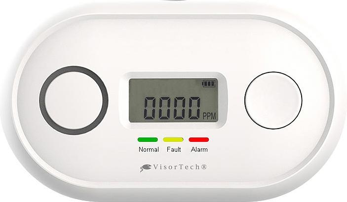 VisorTech WLAN-Kohlenmonoxid-Melder mit LCD-Display & App, gem. DIN EN 50291-1