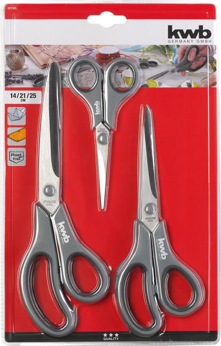 Produktbild kwb 21595 Haushaltsschere Linkshänder, Rechtshänder Schwarz (25 cm)