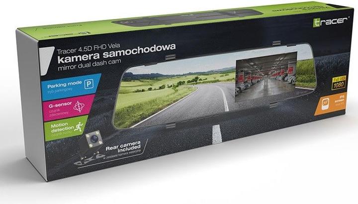 Image du produit Tracer 4.5D FHD VELA G-sensor. Stationnement (Écran intégré, Microphone intégré, Vision nocturne, WiFi, Accéléromètre, Récepteur GPS, Bluetooth, Full HD)