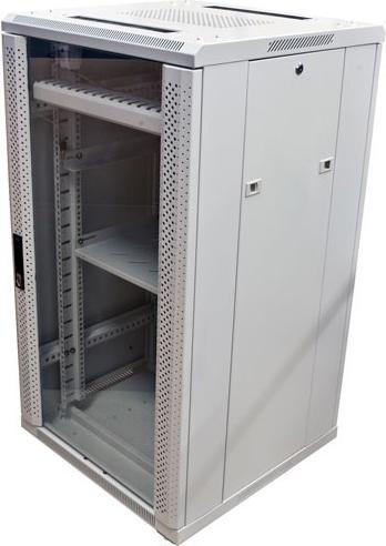 Produktbild Triton 19 Schrank 22HE B600 / T1000mm *lichtgrau* SNB-Serie Glastür (22 HE, 19 Zoll Rack)