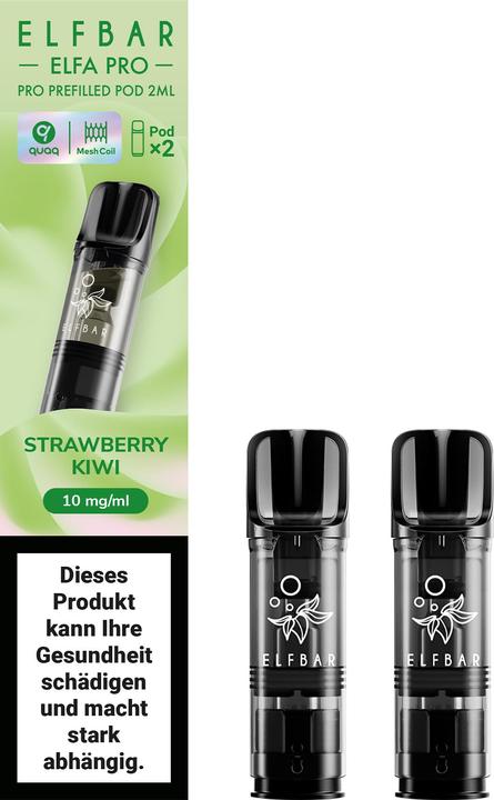 Elfbar ELFA Pro - 2ml Pods 10mg, Strawberry Kiwi (Fraise, Kiwi)