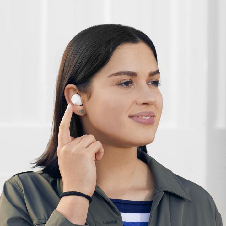 Actual product image Thomson WEAR7701W Bluetooth® Headphones, In-Ear, True Wireless, Microphone, White (4 h, Wireless)