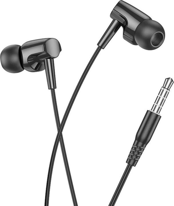 Actual product image Hoco Wired headphones earphones universal with microphone M112 black