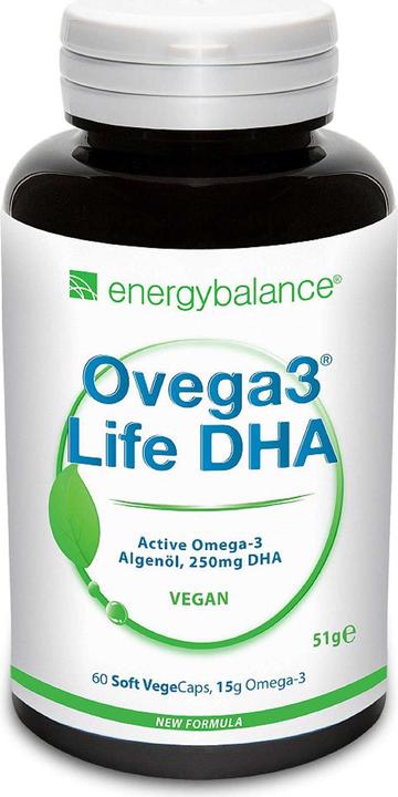 Actual product image Energybalance Ovega3 life DHA algae oil capsules (60 Piece, Capsules, 51 g)