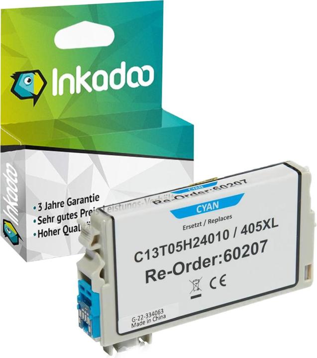Produktbild Inkadoo Druckerpatronen kompatibel mit Epson C13T05H44010 / 405XL Tintenpatrone