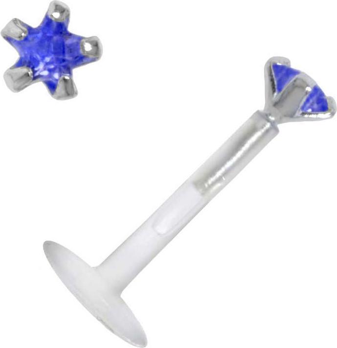 Produktbild Bijouteria Piercing für Lippe/Tragus (Silber 925, Zirkonia, Bioplast)