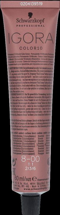 Produktbild Schwarzkopf Professional Igora Color10 Haarfarbe (8-00 Hellblond Natur Extra, Blond)