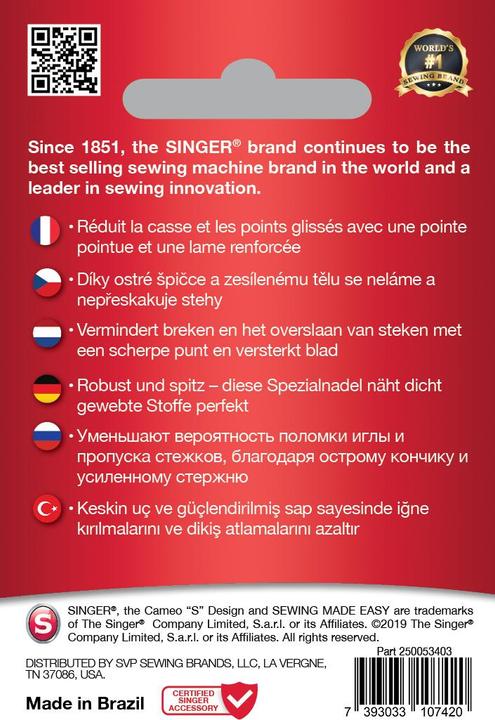 Produktbild Singer DENIM Nähmaschinennadel, 90/14, 5er Pack