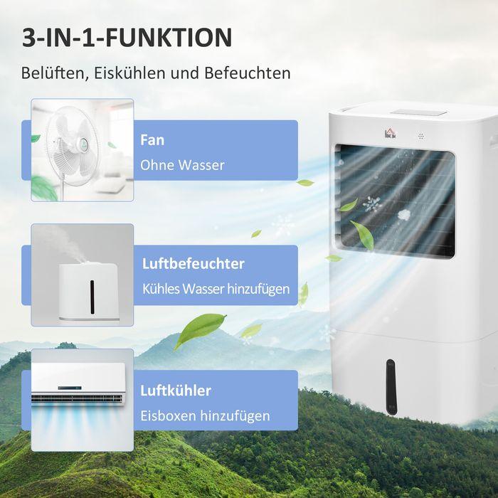 Immagine prodotto Swisshandel24 3 in 1 Mobile Klimaanlage mit Luftbefeuchtung Wasserkühlung 15L Klimagerät (20 m²)