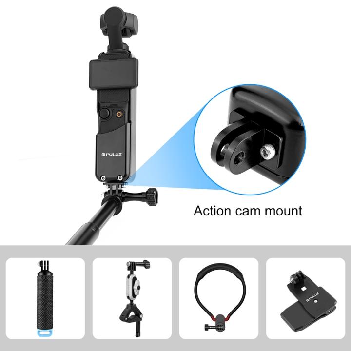 Actual product image Puluz For DJI OSMO Pocket 3 Metal Protection Frame Cage Adapter Bracket (Black) (Osmo Pocket 3)