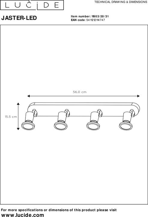 Image du produit Lucide Jaster (1400 lm, GU10)