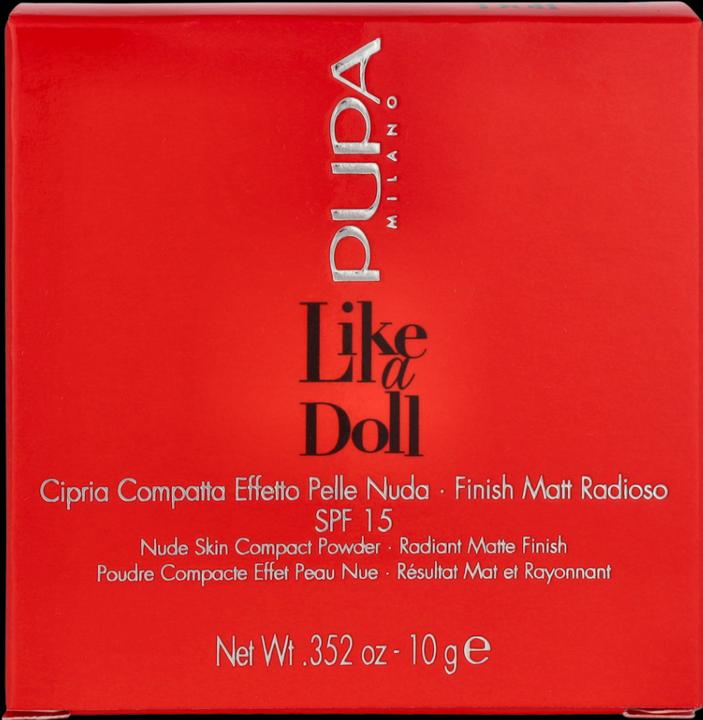 Actual product image Pupa Milano Like A Doll Nude Skin Compact Powder 001 Porcelain (001)