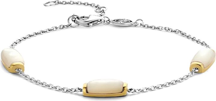 Ti Sento Milano Armband mit Perlmutt bicolor vergoldet 2930MW (20 cm, 925 Sterling Silber)