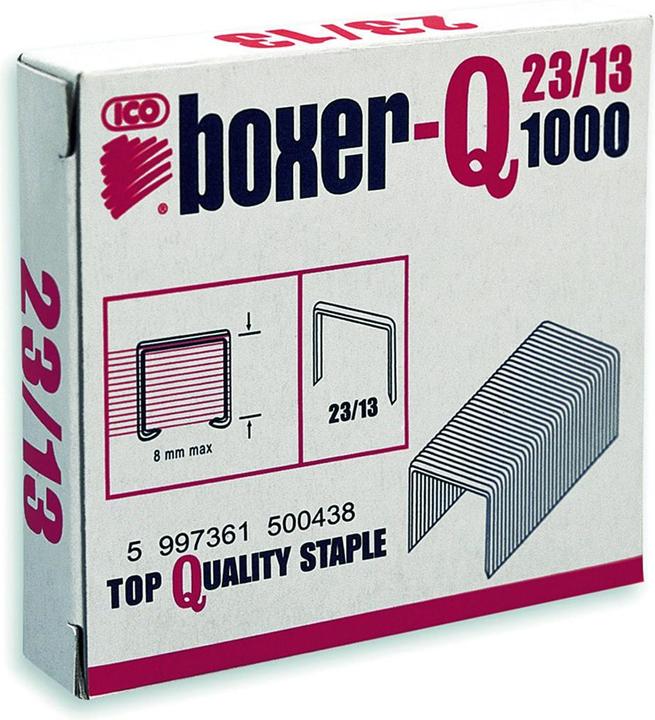 Produktbild Staples Klammern ICO Boxer, 23/13, verzinkt, 1000 Stck (1000 x)