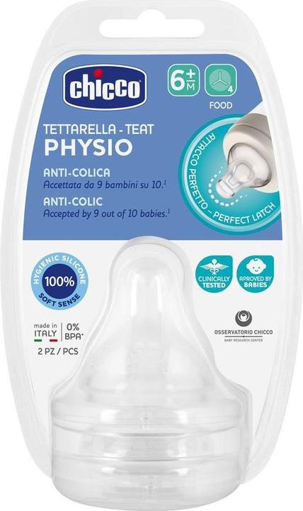 Actual product image Chicco Bottle teat PERFECT5 silicone pulp flow 6m+