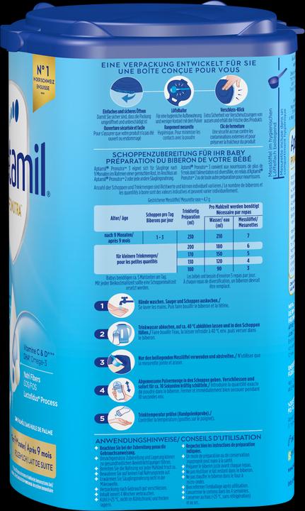Nährwerte und Zutaten Aptamil Pronutra 3 (800 g, ab 8 Monaten)