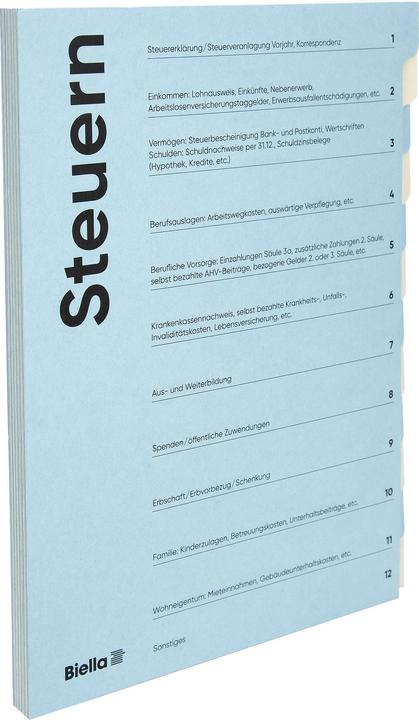 Image du produit Biella Dossier Taxes (A4, 1 x)