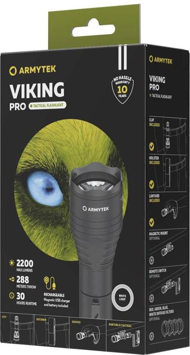 Produktbild ArmyTek Viking Pro White LED Taschenlampe akkubetrieben 2050lm 136g (16 cm, 2050 lm)