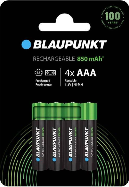 Immagine prodotto Blaupunkt Batteria ricaricabile micro (AAA) NiMH 1,2 V 4 pezzi. (4 pz., AAA)