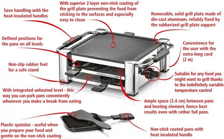 Produktbild Rommelsbacher Raclette RCC 1000 Fashion
