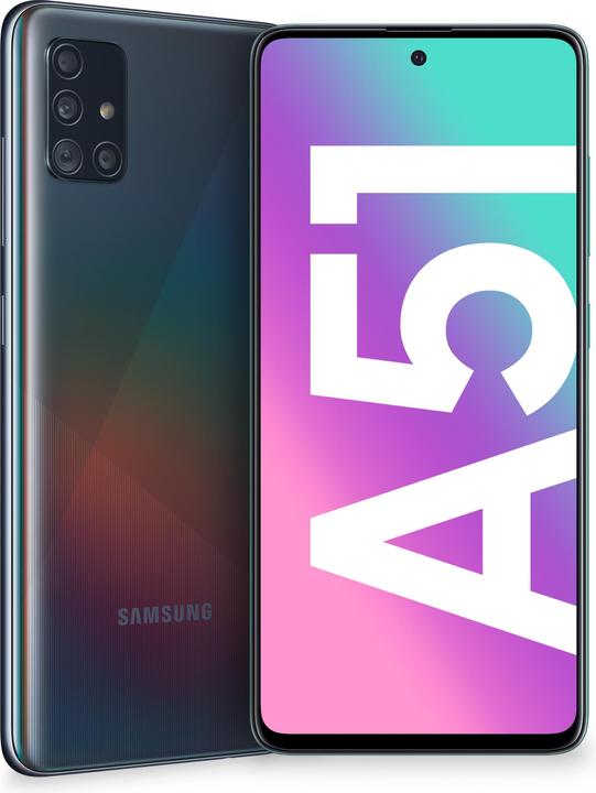 Samsung Galaxy A51 EU (128 GB, Prism Crush Black, 6.50", Dual SIM, 48 Mpx, 4G)