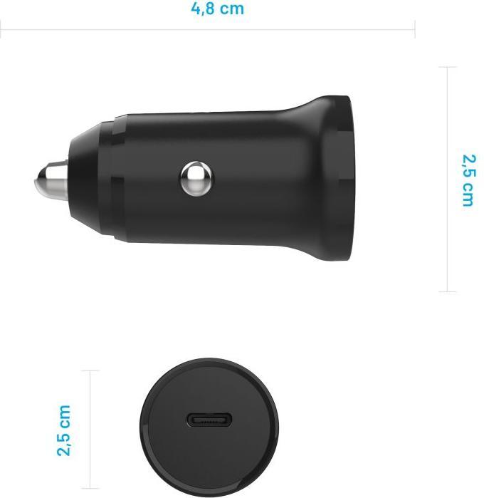 Produktbild Fixed Hurtig Biloplader USB-C 20W PD Sort (20 W)