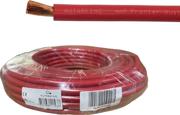 Produktbild Autarking Batterie / Anlasserkabel Hochflexibel - 25mm2 rot -25m