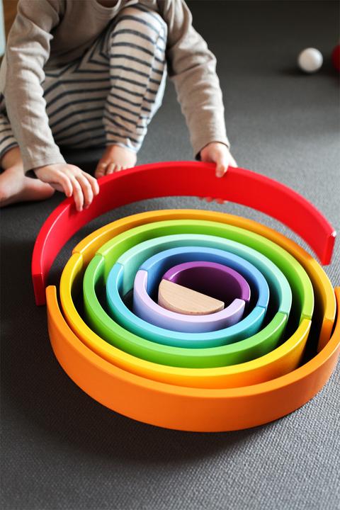 Immagine prodotto small foot Arcobaleno con blocchi di legno XL