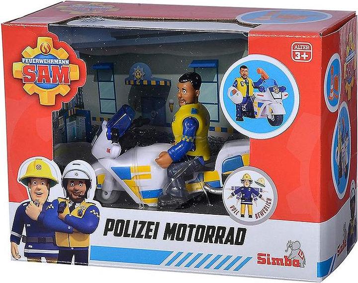 Actual product image Simba Sam police motorcycle with figure