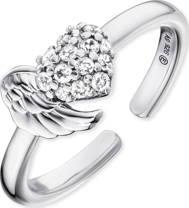 Engelsrufer Flügel Herz Ring (One Size, 925 Silber)