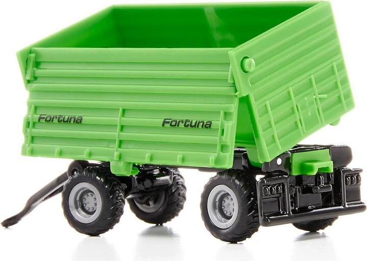 Actual product image Siku DEUTZ-FAHR with Fortuna 2-axle trailer