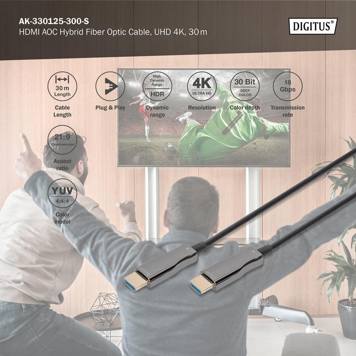 Produktbild Digitus HDMI (Typ A) — HDMI (Typ A) (30 m, HDMI)