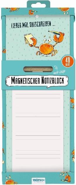 Immagine prodotto Blocco note con penna e magnete granchio multicolore