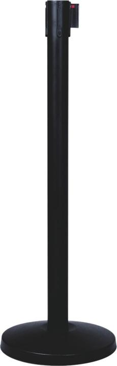 Rs Pro Black Post with Retractable Black Belt