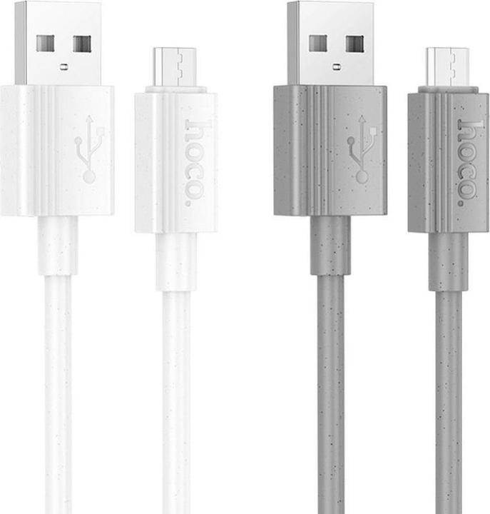 Produktbild Hoco Cable cable USB A to Micro USB 2,4A X107 1 m white (1 m, USB 3.2 Gen 1)