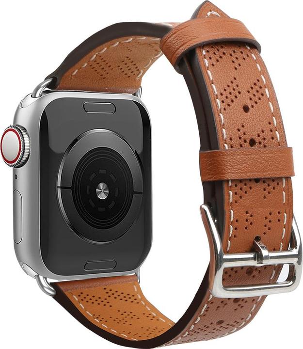 Produktbild Hurtel Armband Leder Lederarmband für Apple Watch Ultra, SE, 8, 7, 6, 5, 4, 3, 2, 1 (49, 45, 44, 42 mm) Arm (45 mm, 44 mm, 42 mm, 49 mm, Echtes Leder)