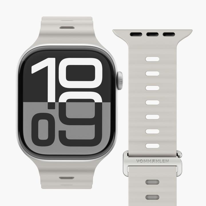 Actual product image Vonmählen Wave wristband 2 for Apple Watch 38 40 41 mm beige (Recycled silicone)