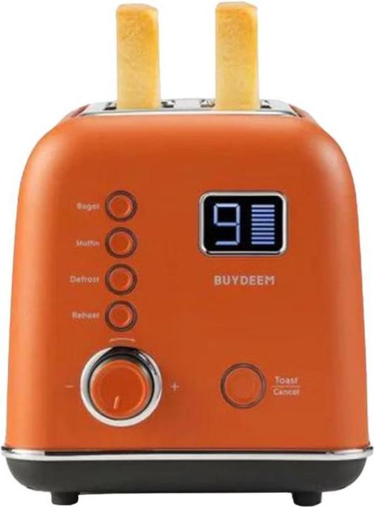 Immagine prodotto Buydeem Tostapane automatico in metallo a 2 fette Toster, modello DT730E, colore Rosso Koi, EU (Spina UE)