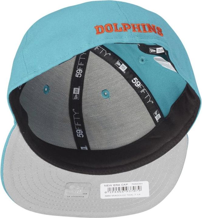 Image du produit New Era 59Fifty Cap - NFL RETRO Miami Dolphins aqua (7 1/8)