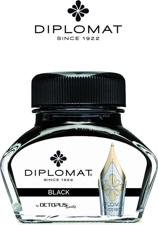 Actual product image Diplomat Ink glass black 30ml (Inkwell, Black)