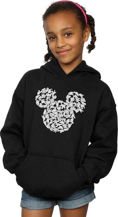 Actual product image Disney Girls Mickey Mouse Head Of Hands Hoodie (128)