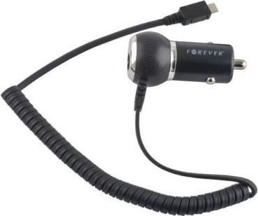 Image du produit Forever 1A Compact Design Car Charger Micro USB (Universal) 1,2m Cable Euro CE (UE Blister)